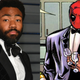 From left to right: Dapper Donald Glover and Deadpool.